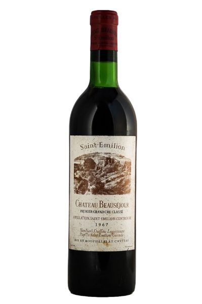 Picture of 1967 Château Beauséjour, 1er Grand Cru Classé Saint Emilion - Stained label