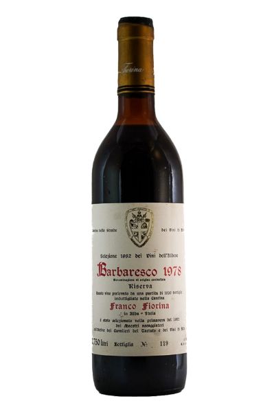 Picture of 1978 Franco Fiorina Barbaresco Riserva  cavalieri del tartufo label, 