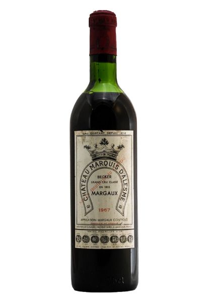 Picture of 1967 Château Marquis d'Alesme Becker, Grand Cru Classé Margaux
