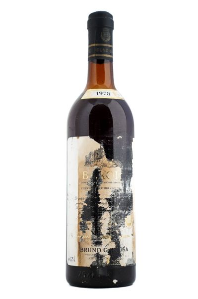 Picture of 1978 Bruno Giacosa Barolo Le Rocche di Castiglione Falletto, Very damaged label 