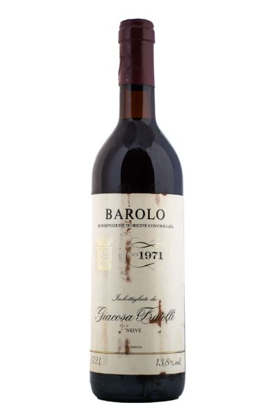 Picture of 1971 Fratelli Giacosa Barbaresco, damaged label