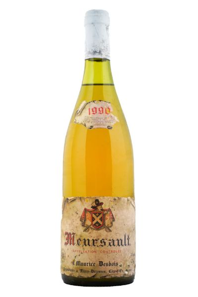 Picture of 1990 Domaine Maurice Desbois Meursault, damaged labels
