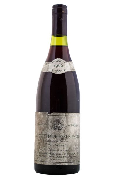 Picture of 1986 Domaine Buisson Auxey Duresses 1er Cru les Ecusseaux Rouge, damaged labels 