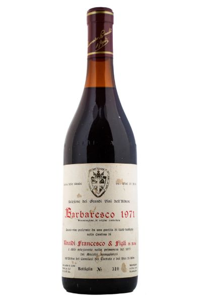 Picture of 1971 Francesco Rinaldi Barbaresco cavalieri del tartufo label